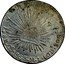 Mexico 8 Reales Radiant Cap 1863 Ce /PI ML/MC KM# 377.1 LIBERTAD 8 R. CE 1863 M. L 10 DS. 20 GS. coin reverse
