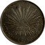 Mexico 8 Reales Radiant Cap 1896 KM# 377.13 LIBERTAD 8 R. ZS. 1831. O M 10 DS. 20 GS. coin reverse