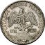 Mexico Peso 100th Anniversary of the Cry for Independence 1911 Long lower left ray on reverse KM# 453 ESTADOS UNIDOS MEXICANOS UN PESO coin obverse