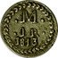 Mexico Real Insurgent Coin. Oaxaca 1813 Use caution as many silver specimens appear ques- tionable and may be considered spurious KM# 223 .M. 1R 1813 coin reverse