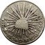 Mexico Real Radiant Cap 1854 Zs OM KM# 372.10 LIBERTAD 1R Z 1858 MO 10DS.20GS coin reverse