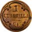 Mexico 1/4 Real (Una Quartilla) (Non-Circulating Privately Produced Coinage) X# NC4 1 QUARTILLA GA coin reverse