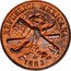 Mexico 1 Centavo (Pattern. Obverse Uniface Trial) KM# TS9 REPUBLICA MEXICANA 1883 coin obverse