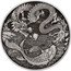 Australia 1 Dollar Dragon and Koi Antiqued 2023 P WR P coin reverse