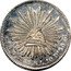 Mexico 1 Real (Radiant Cap Pattern) KM# Pn45 1 R. DO. 1833. R. L. 10 DS. 20 GS. LIBERTAD coin reverse