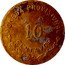 Mexico 10 Centavos Provisional Government 1915 KM# 727.2 MONEDA PROVISIONAL 10 CENTAVOS coin reverse