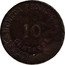 Mexico 10 Centavos Provisional Government Coinage. Oaxaca 1915 KM# 727.1 MONEDA PROVISIONAL 10 CENTAVOS coin reverse