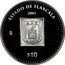 Mexico 10 Pesos State of Tlaxcala 2003 Mo Proof KM# 682 ESTADO DE TLAXCALA 2003 MO $10 coin reverse