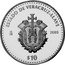 Mexico 10 Pesos State of Veracruz-Llave 2003 Mo Proof KM# 681 ESTADO DE VERACRUZ-LLAVE MO 2003 $10 coin reverse