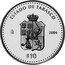 Mexico 10 Pesos State of Tabasco 2004 Mo Proof KM# 684 ESTADO DE TABASCO MO 2004 $10 coin reverse