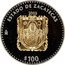 Mexico 100 Pesos State of Zacatecas 2003 Mo Proof KM# 696 ESTADO DE ZACATECAS 2003 MO $100 coin reverse