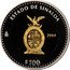 Mexico 100 Pesos Sinaloa 2004 Mo Proof KM# 703 ESTADO DE SINALOA MO 2004 $100 coin reverse