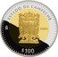 Mexico 100 Pesos Campeche 2005 Mo Proof KM# 826 ESTADO DE CAMPECHE MO 2005 $100 coin reverse