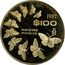 Mexico 100 Pesos Pattern. Mariposa Monarca 1987 Mo Proof KM# Pn238 1987 $100 MO MARIPOSA MONARCA coin reverse