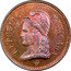 Mexico 2 Centavos (80th Independence Anniversary Pattern) X# NC21 REPUBLICA MEXICANA coin obverse