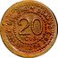 Mexico 20 Centavos Tetela del Oro y Ocampo 1915 KM# 764 TETELA DEL ORO Y OCAMPO E. DE PUE. 20 CVS. coin reverse