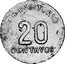 Mexico 20 Centavos Chiconcuatla 1915 KM# 758 TRANSITORIO 20 CENTAVOS coin reverse