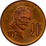 Mexico 20 Centavos (Madero Pattern. Thick Eagle) MO 1979 20C coin reverse