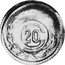 Mexico 20 Centavos Toluca City Revolutionary ND KM# 693.1 20C coin reverse