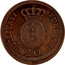 Portugal 20 Reis (Joao Prince Regent Pattern) PUBLICAÆ UTILITATI 20 coin reverse