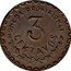 Mexico 3 Centavos Provisional Government Coinage 1915 KM# 713.1 MONEDA PROVISIONAL 3 CENTAVOS coin reverse