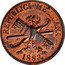 Mexico 5 Centavos Obverse Uniface Trial Pattern 1883  KM# TS12 REPUBLICA MEXICANA 1883 coin obverse