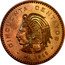 Mexico 50 Centavos (Cuauhtemoc Pattern) KM# Pn201 CINCUENTA CENTAVOS MO 1955 coin reverse
