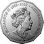 Australia 50 Cents 50th Anniversary of AC-DC. Coloured 2023  BU in Coincard ELIZABETH II 1952 - 2022 AUSTRALIA 2022 50 CENTS JC coin obverse