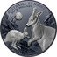 Niue One Dollar Rock Wallaby 2023  Black Proof AUSTRALIA AT NIGHT ROCK WALLABY coin reverse