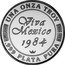 Mexico Onza Quetzalcoatl 1984 Proof X# MB12 VIVA MEXICO 1984 W W M UNA ONZA TROY .999 PLATA PURA coin obverse