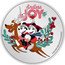 Niue Two Dollars Season's Greetings. Disney 2023  Proof ENDLESS JOY 1 OZ 999 FINE SILVER ©DISNEY coin reverse