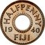 Fiji Halfpenny George VI 1940 KM# 14 HALFPENNY 19 41 FIJI coin reverse
