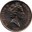 Cook Islands 10 Cents Elizabeth II 3rd portrait 1987 KM# 34 ELIZABETH II COOK ISLANDS 1987 coin obverse