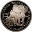 Cook Islands 10 Dollars African bush elephant 1990 Proof KM# 80 ENDANGERED WORLD WILDLIFE 10 DOLLARS coin reverse