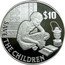 Fiji 10 Dollars Save the Children Fund 1991 Proof KM# 60 SAVE THE CHILDREN $10 coin reverse