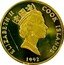 Cook Islands 10 Dollars Elizabeth II Papillon 1992 Proof KM# 817 ELIZABETH II COOK ISLANDS RDM 1992 coin obverse