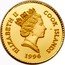 Cook Islands 10 Dollars Yellowstone National Park 1996 Proof KM# 286 ELIZABETH II COOK ISLANDS RDM 1996 coin obverse
