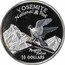Cook Islands 10 Dollars Yosemite National Park 1997 Proof KM# 331 YOSEMITE NATIONAL PARK  PEREGRINE FALCON 10 DOLLARS coin reverse