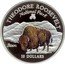 Cook Islands 10 Dollars Theodore Roosevelt National Park 1997 Proof KM# 359 THEODORE ROOSEVELT NATIONAL PARK BISON 10 DOLLARS coin reverse
