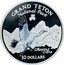 Cook Islands 10 Dollars Grand Teton 1998 Proof KM# 332 GRAND TETON NATIONAL PARK WHOOPING CRANE 10 DOLLARS coin reverse