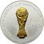 Fiji 10 Dollars FIFA World Cup. Trophy 2005 KM# 263 2006 FIFA WORLD CUP GERMANY TM 10 $ © 1974 FIFA TM coin reverse