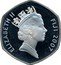 Fiji Ten Dollars Queen Elizabeth II 60th Wedding Anniversary 2007 Proof KM# 330 ELIZABETH II FIJI 2007 coin obverse