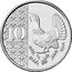 UK 10 Pence Charles III Capercaillie 2023  BU; Tudor crown privy mark 10 PENCE coin reverse