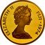 Fiji 100 Dollars Centenary of Cession to Great Britain 1974 Proof KM# 35 ELIZABETH II FIJI 1974 coin obverse