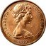 Cook Islands 2 Cents Elizabeth II 2nd portrait 1972 KM# 2 ELIZABETH II COOK ISLANDS 1972 coin obverse