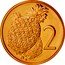 Cook Islands 2 Cents 250th Anniversary of James Cook 1978 FM (M) KM# 2a 2 JB FM coin reverse