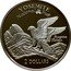 Cook Islands 2 Dollars Yosemite National Park 1997 Proof KM# 373 PEREGRINE FALCON A SH 97 YOSEMITE NATIONAL PARK 2 DOLLARS coin reverse