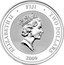 Fiji Two Dollars Romanoff Family Portrait 2009 Proof KM# 195 ELIZABETH II TWO DOLLARS FIJI 2009 coin obverse