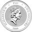 Fiji Two Dollars Nicholas II Romanoff Wedding 2009 Proof KM# 194 ELIZABETH II TWO DOLLARS FIJI 2009 coin obverse