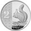 UK 2 Pence Charles III Red Squirrel 2023  Proof; Tudor crown privy mark 2 PENCE coin reverse